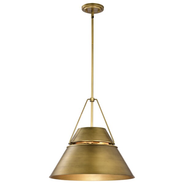 Adina 3-Light Large Pendant Natural Brass